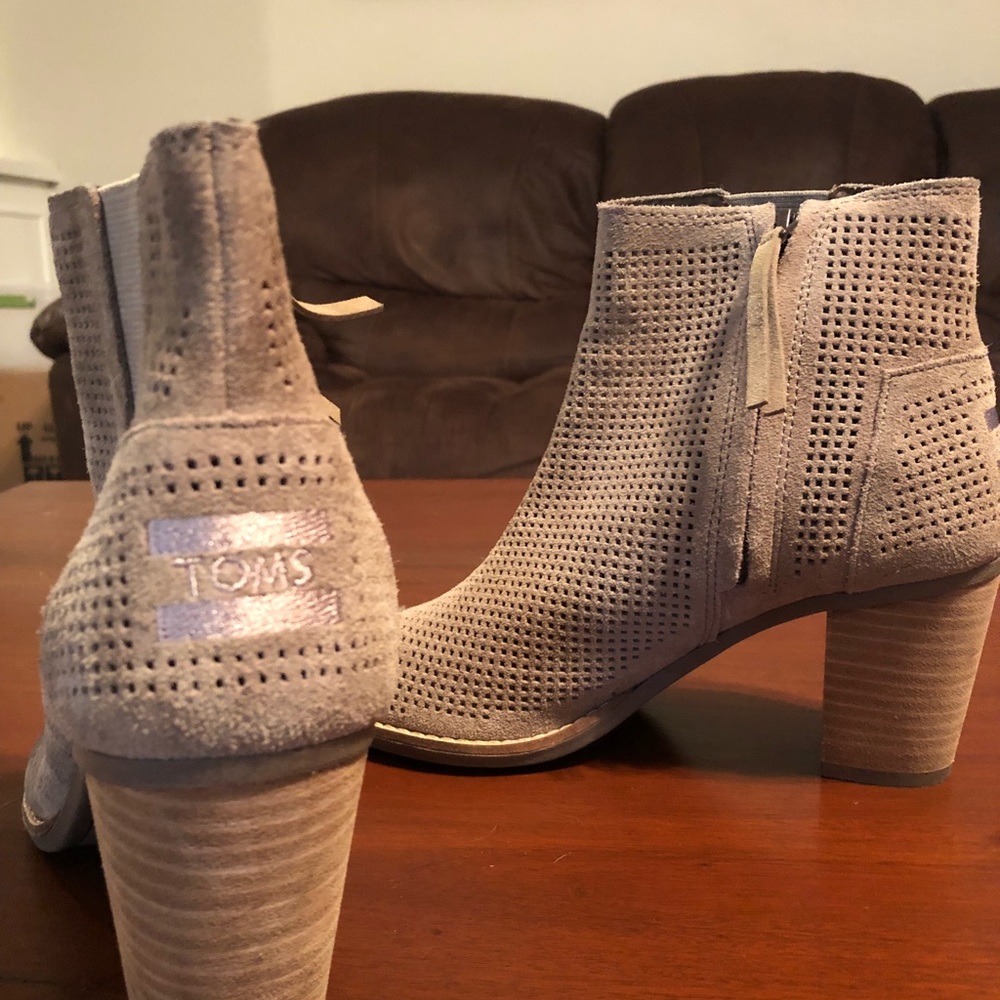 TOMS open toe booties